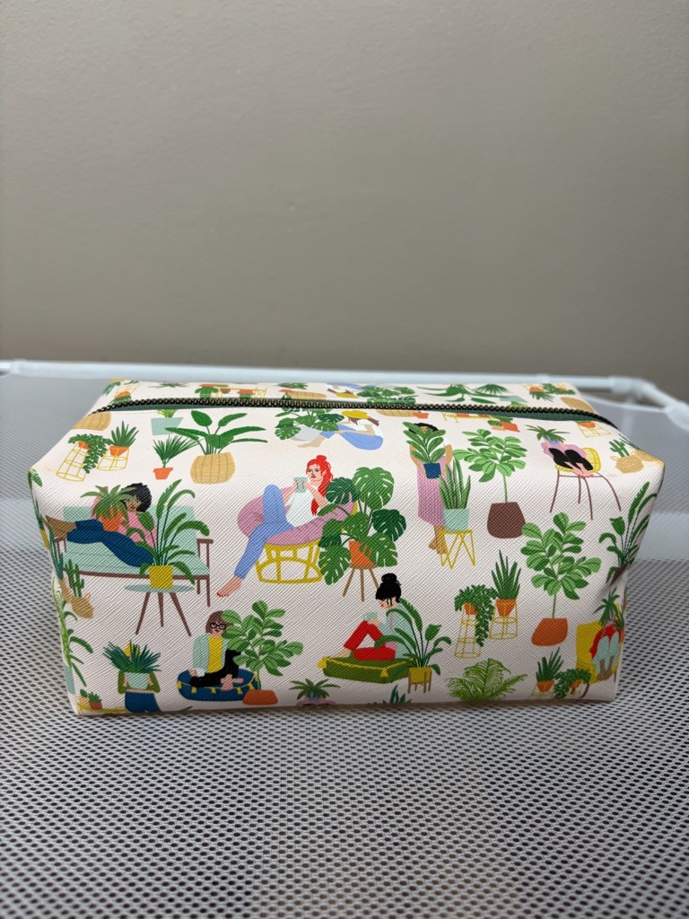 OCS Designs Crazy Plant Lady Toiletry Bag Makeup Case Large Cosmetic Pouch EUC - Picture 12 of 14